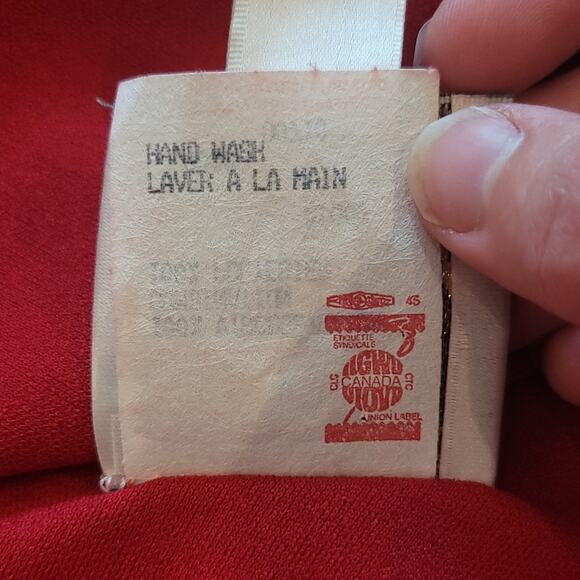 Joseph Ribkoff Dress Womens Size 8 Vintage 90's Red Spagetti Strap Flowy Flare - Picture 13 of 13
